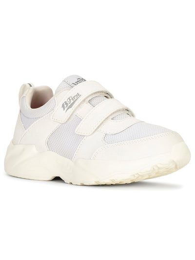 Bata Kids' Unisex White Velcro School Shoes - White