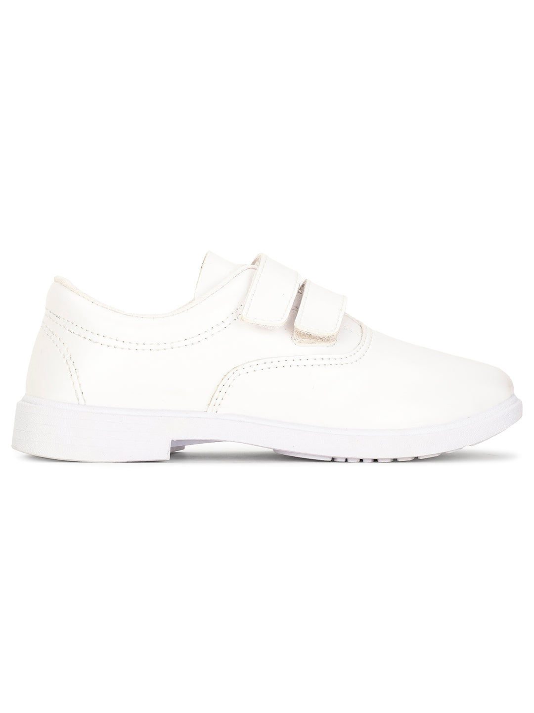Bata Girl's White Velcro School Shoes - White