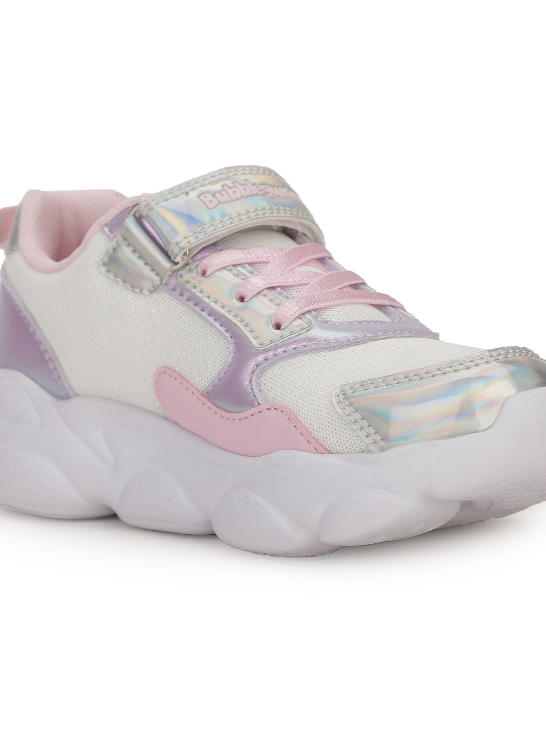 Bubblegummers Girl's White Casual Velcro Strap Shoes - White - View 5