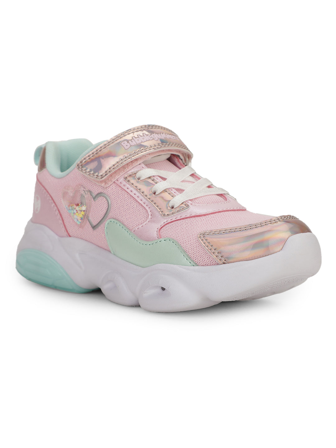 Bubblegummers Girl's Pink Casual Velcro Strap Shoes - Pink - View 1