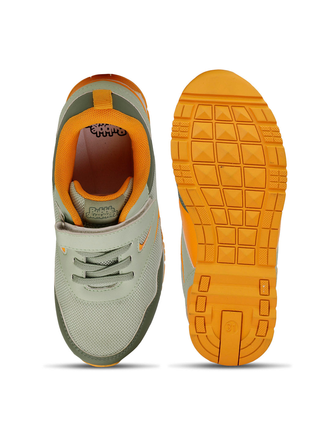 Bubblegummers Boy's Light Green Casual Velcro Strap Shoes - Light Green - View 4