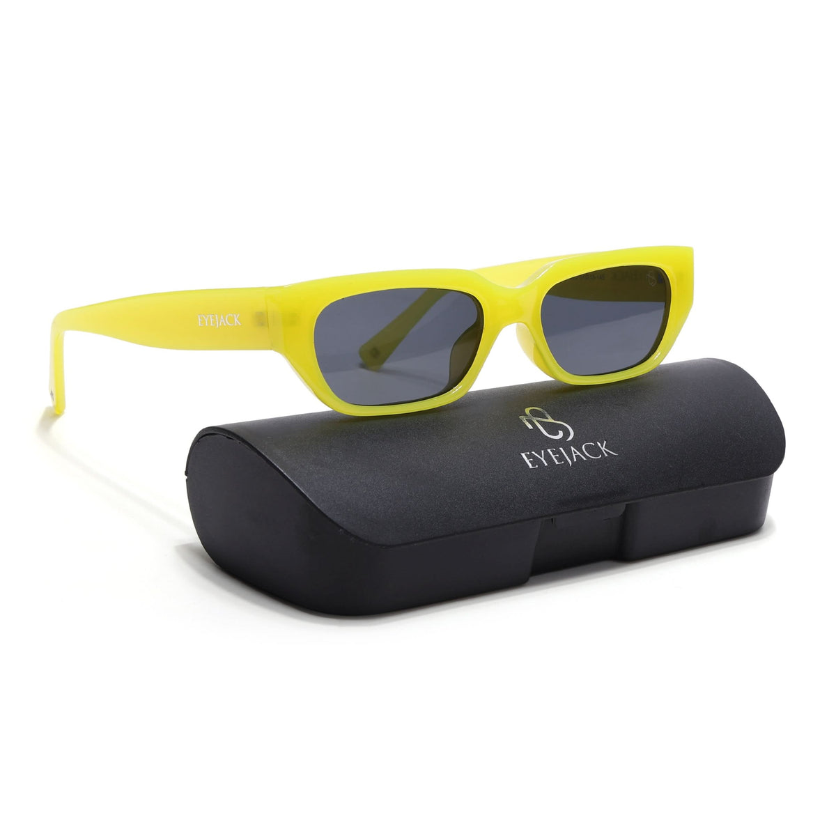 Eyejack Yellow Rectangle Sunglasses for Men and Women - view 8
