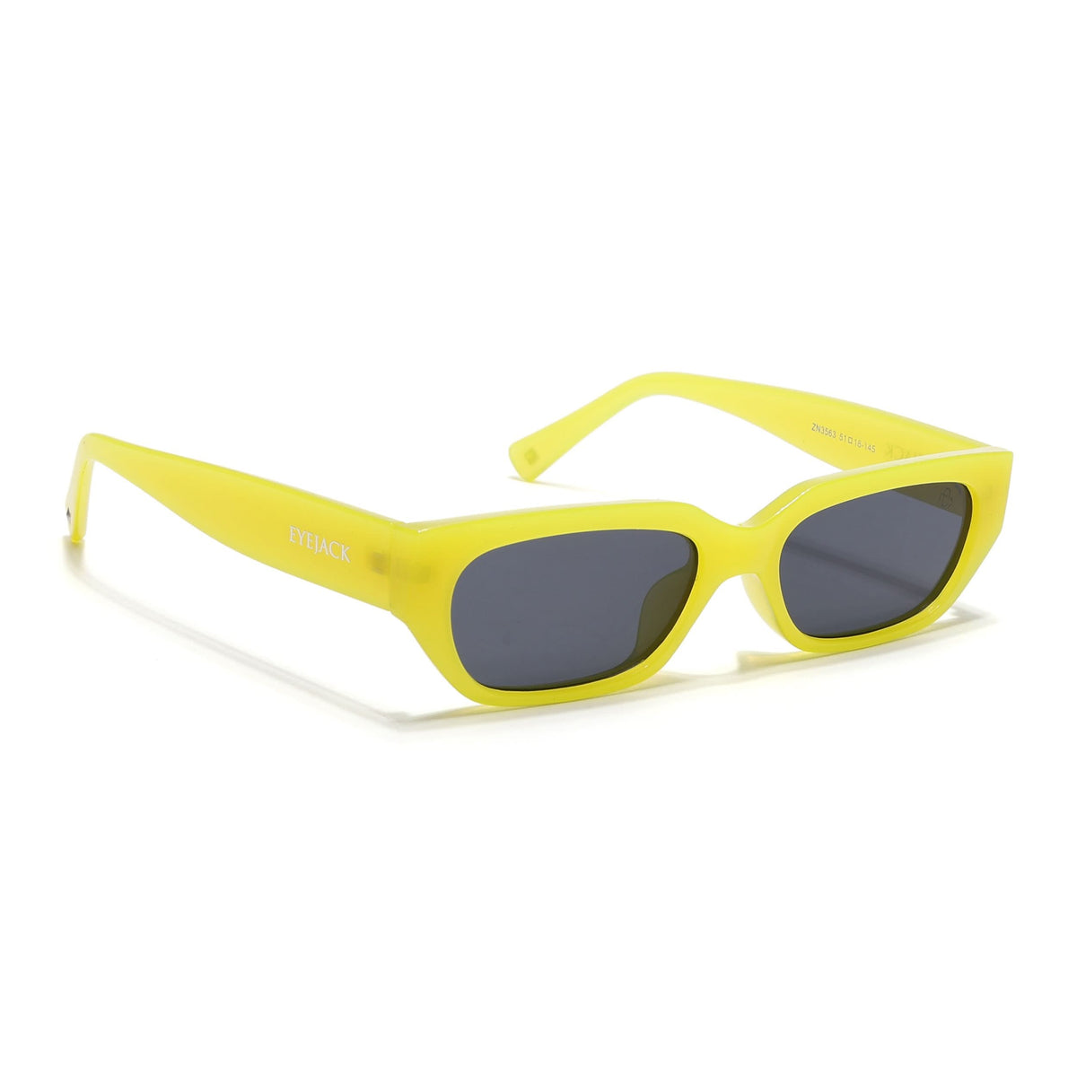 Eyejack Yellow Rectangle Sunglasses for Men and Women - view 2