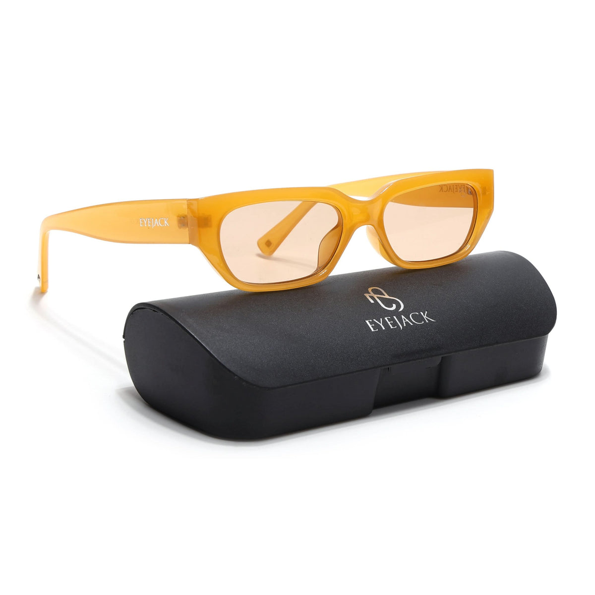 Eyejack Orange Rectangle Sunglasses for Men and Women - Style L984 - view 8