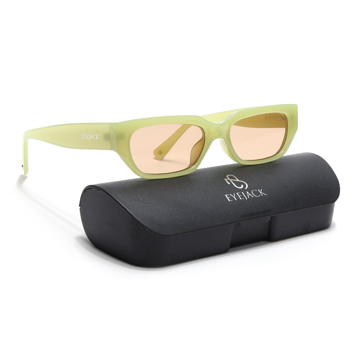 Eyejack Green Rectangle Sunglasses for Men and Women - view 8