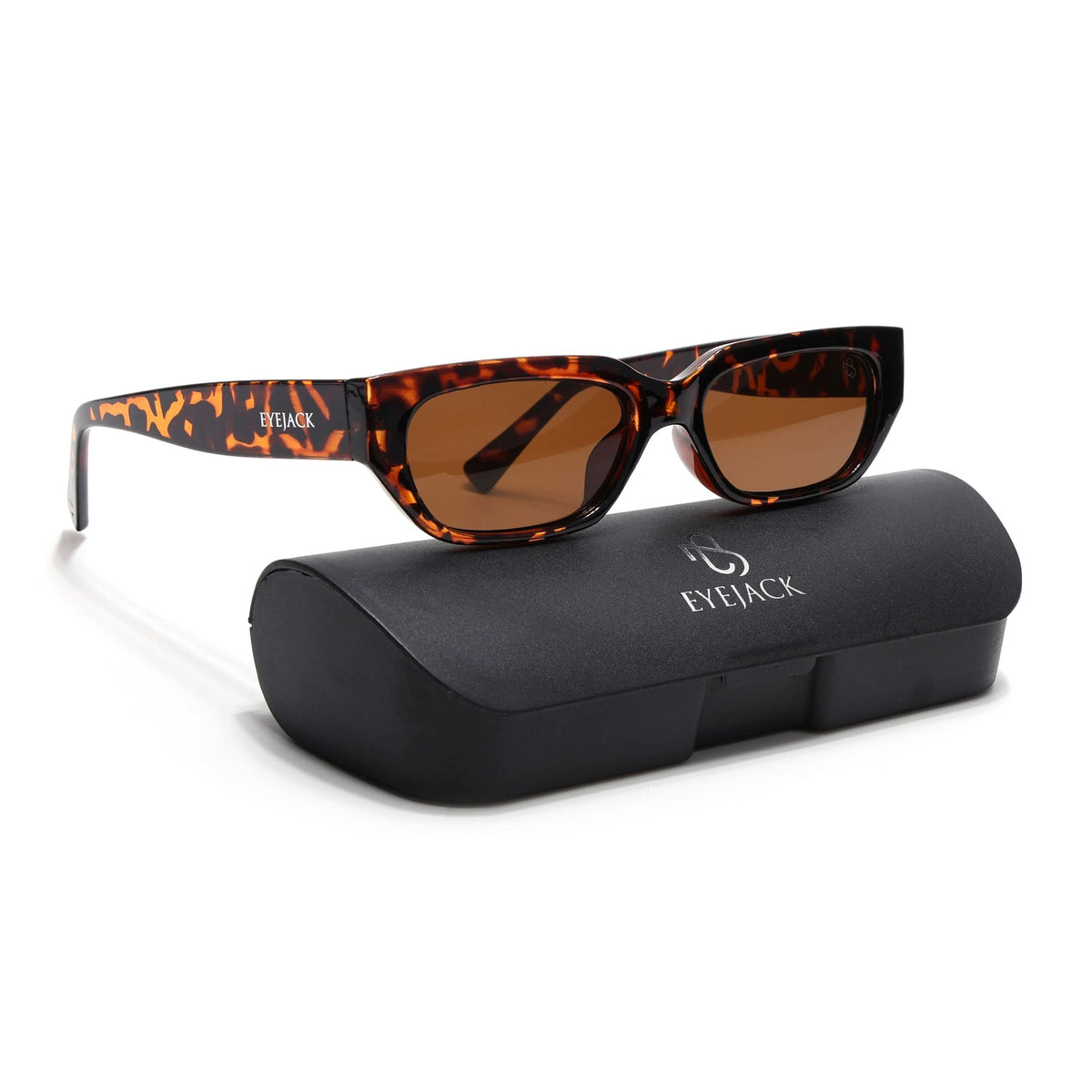 Eyejack Demi Brown Rectangle Sunglasses for Men and Women - Style L988 - view 8