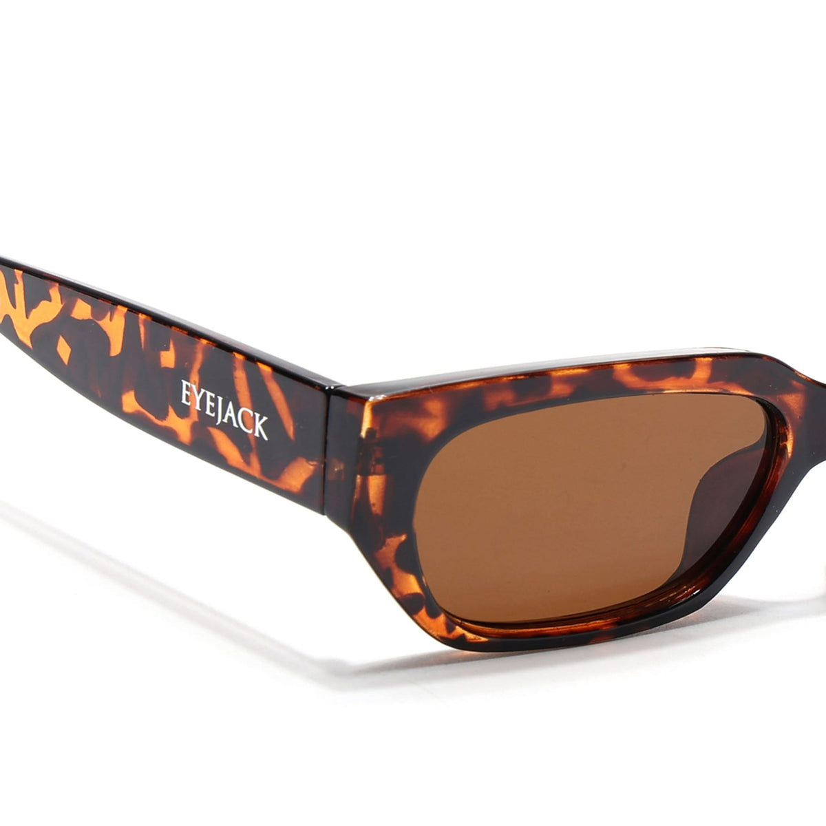 Eyejack Demi Brown Rectangle Sunglasses for Men and Women - Style L988 - view 5