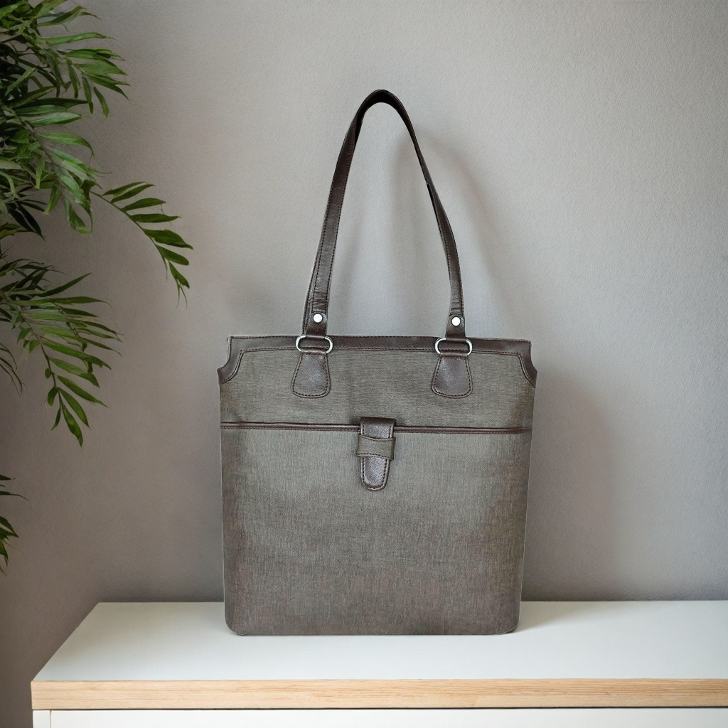 Classic Brown Formal Tote For Women