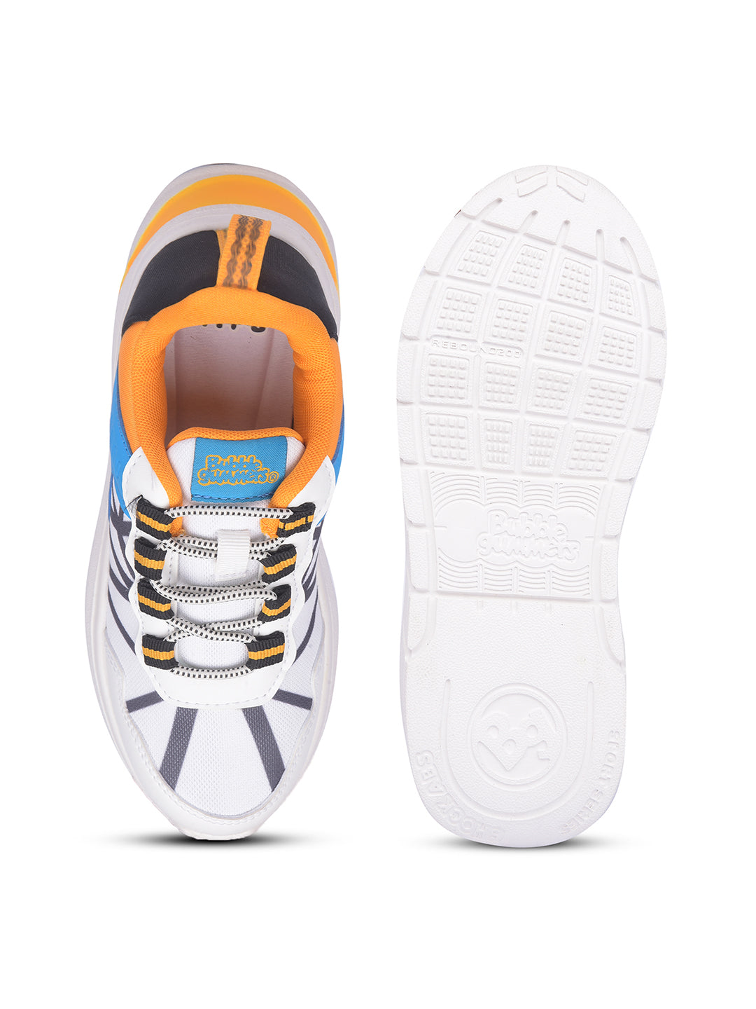 Bubblegummers Boy's White Casual Lace-up Shoes - White - View 4