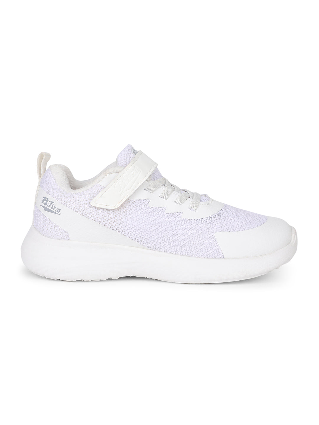 Bata Kids Unisex White Velcro Strap School Shoes - White - View 2