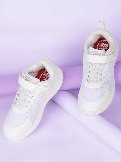 Bata Kids Unisex White Velcro Strap School Shoes - White - View 6