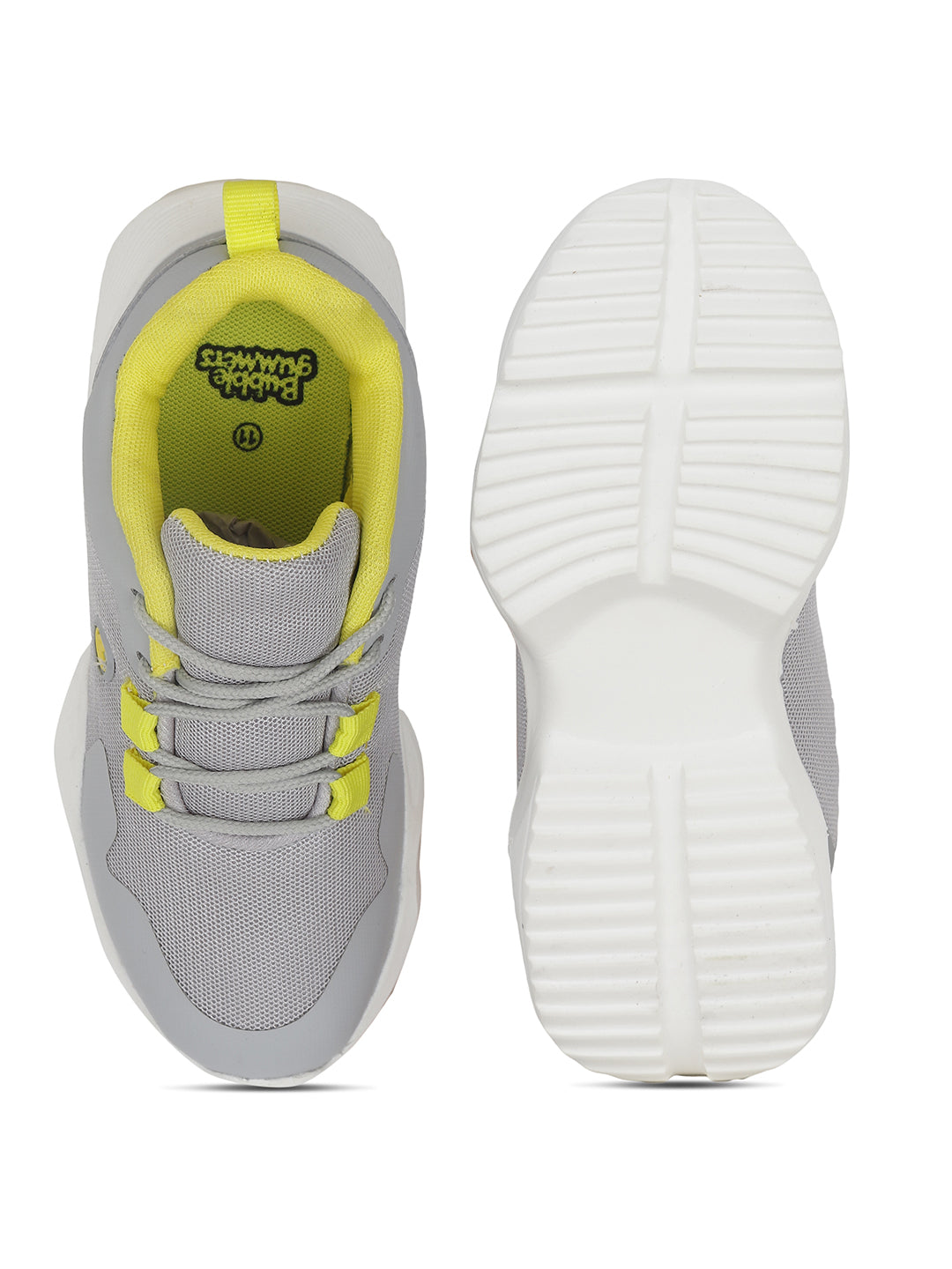 Bubblegummers Boy's Grey Casual Lace-up Shoes - Grey - View 4