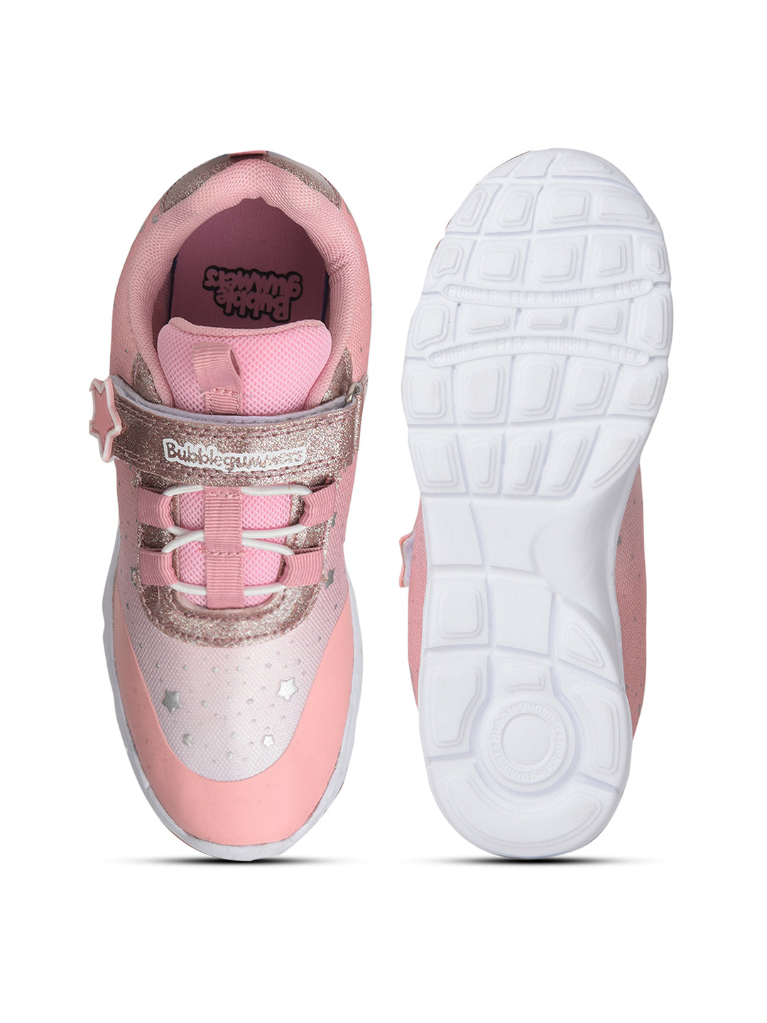Bubblegummers Girl's Pink Velcro Strap Casual Shoes - Pink - View 4