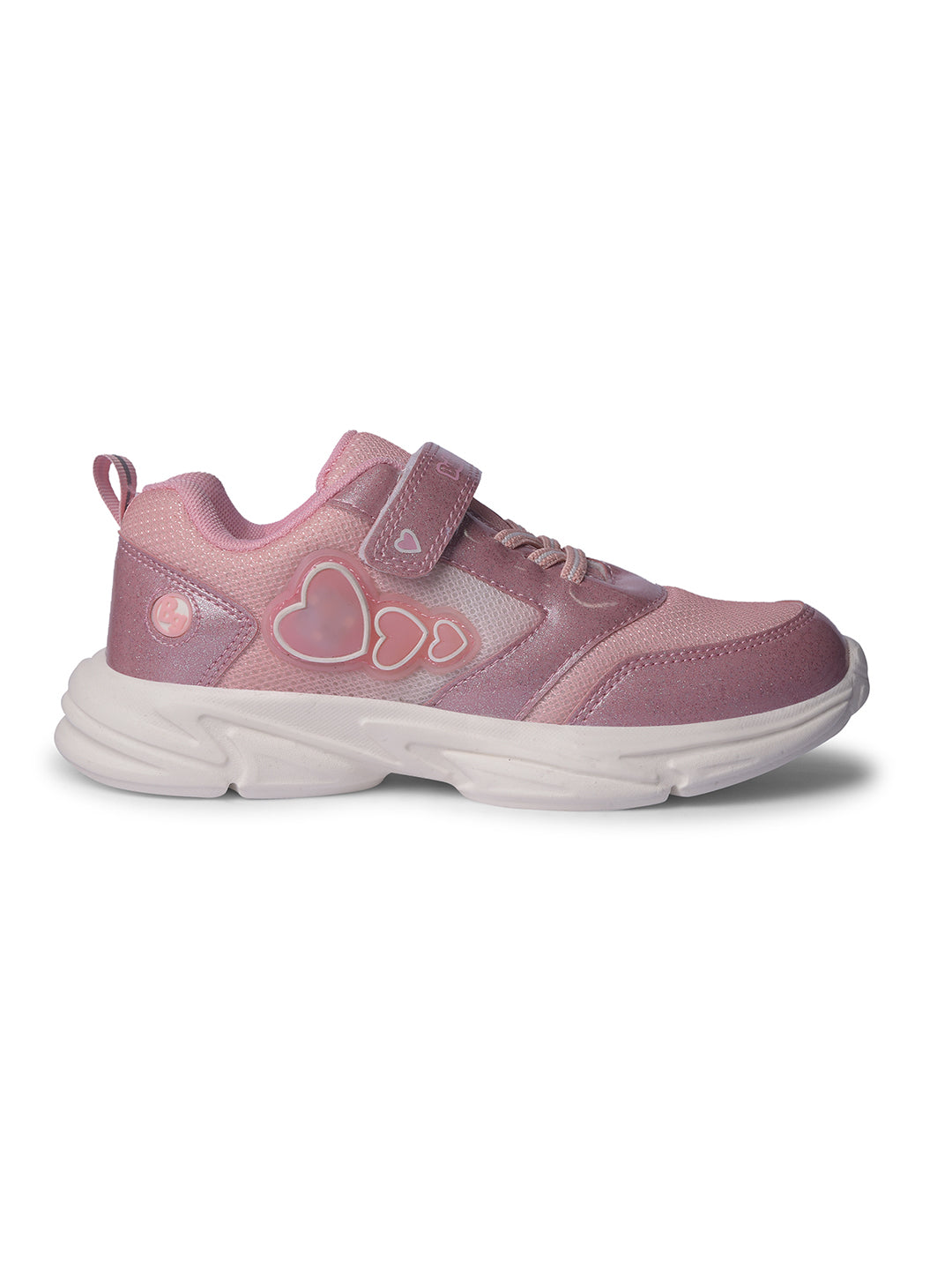 Bubblegummers Girl's Pink Casual Velcro Strap Shoes - Pink - View 2