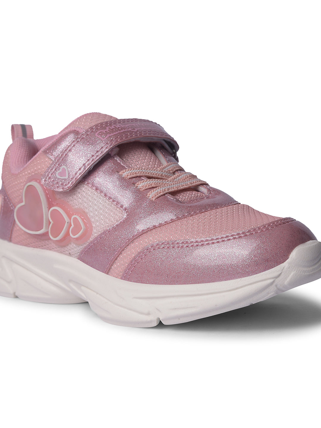 Bubblegummers Girl's Pink Casual Velcro Strap Shoes - Pink - View 5