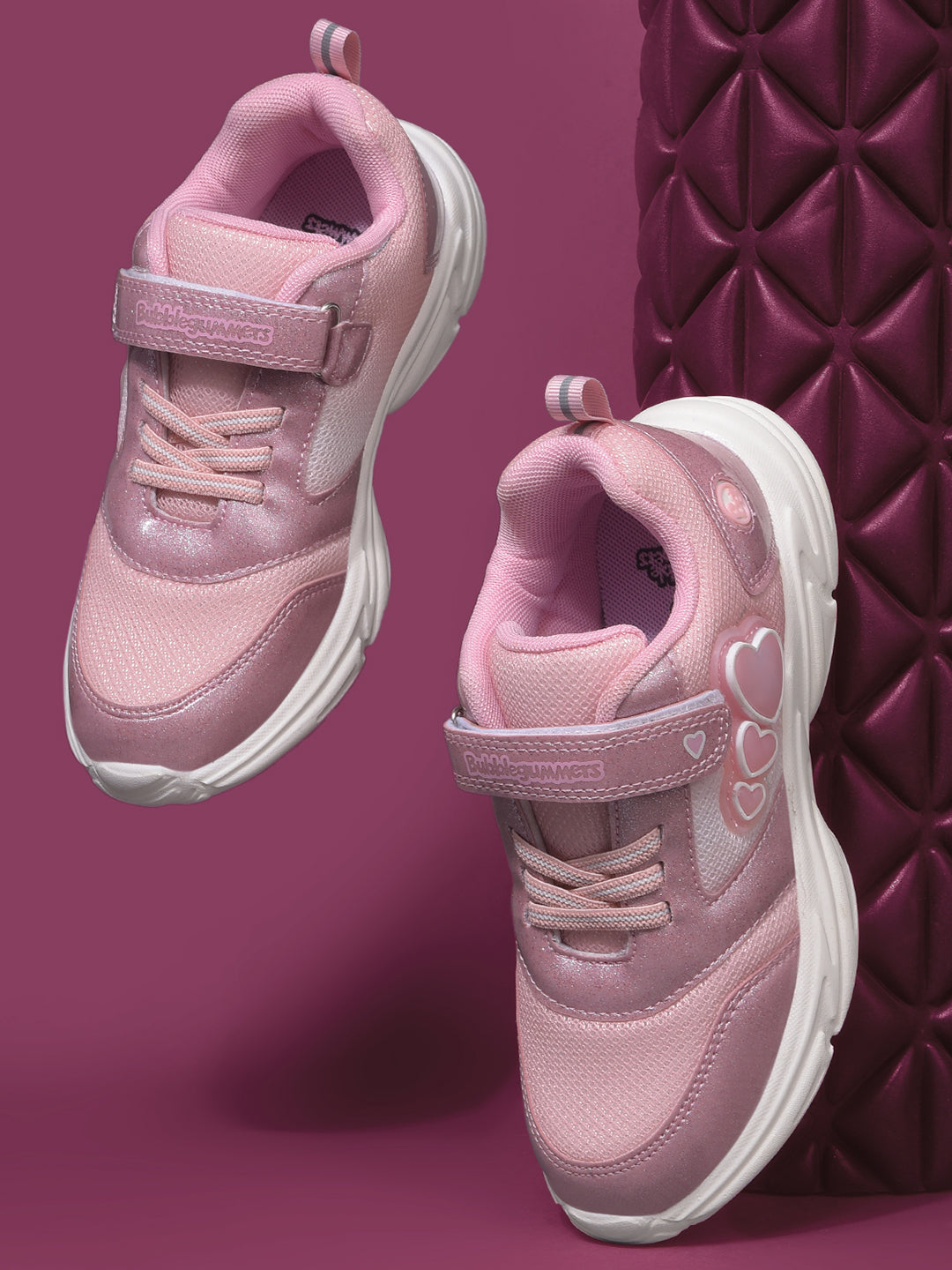 Bubblegummers Girl's Pink Casual Velcro Strap Shoes - Pink - View 6