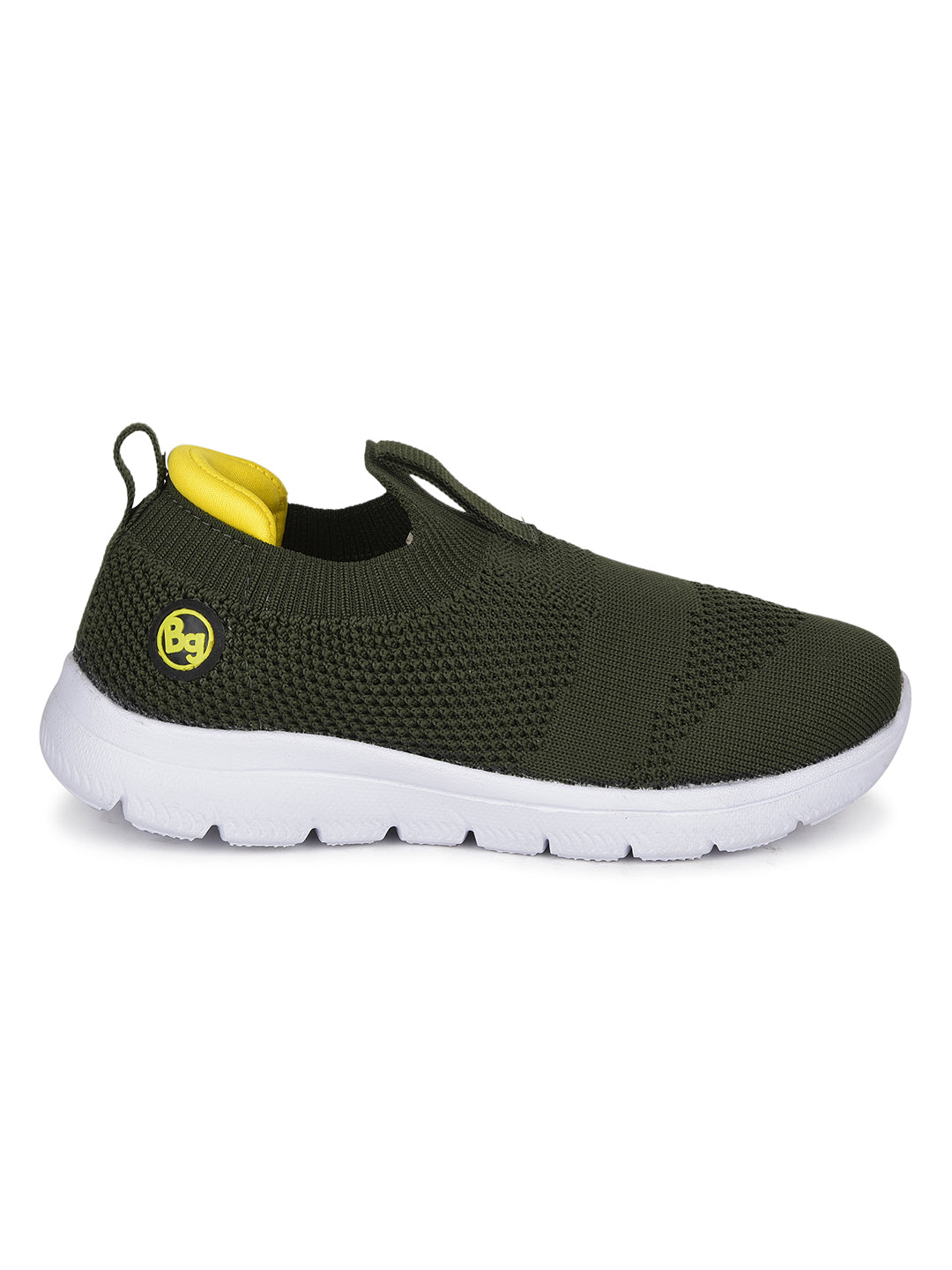 Bubblegummers Boy's Olive Casual Slip-on Shoes - Olive - View 2