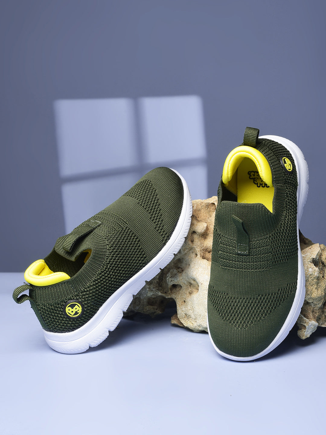 Bubblegummers Boy's Olive Casual Slip-on Shoes - Olive - View 6