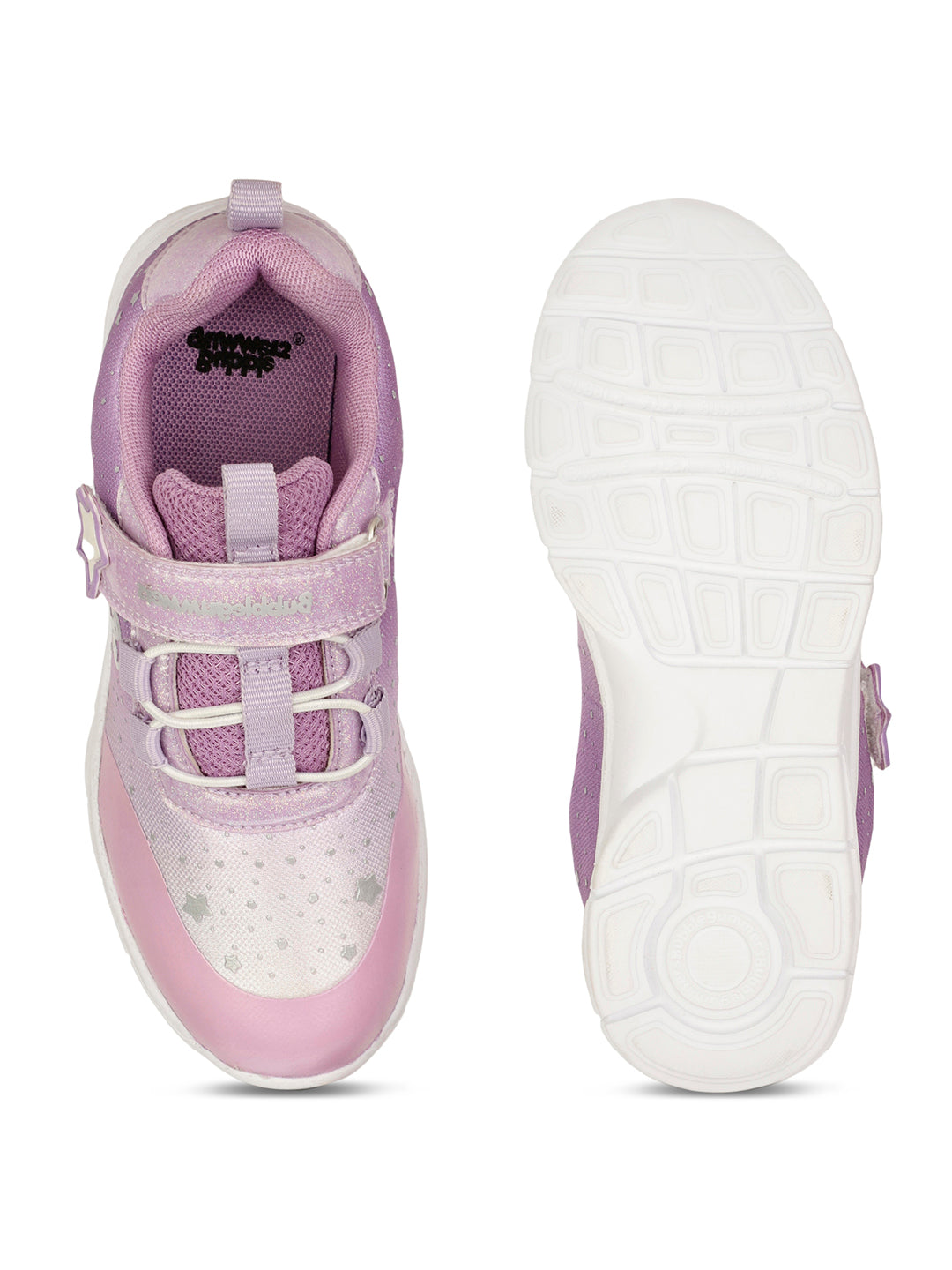 Bubblegummers Girl's Purple Velcro Strap Casual Shoes - Purple - View 4