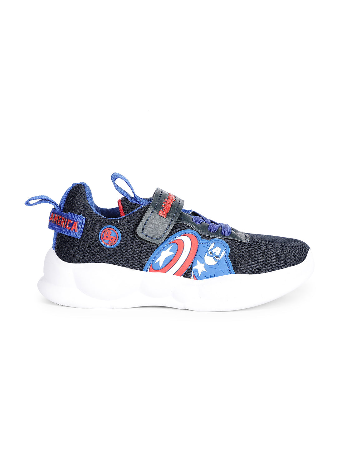 Bubblegummers Boys Casual Velcro Strap Shoes - Navy Blue - View 2