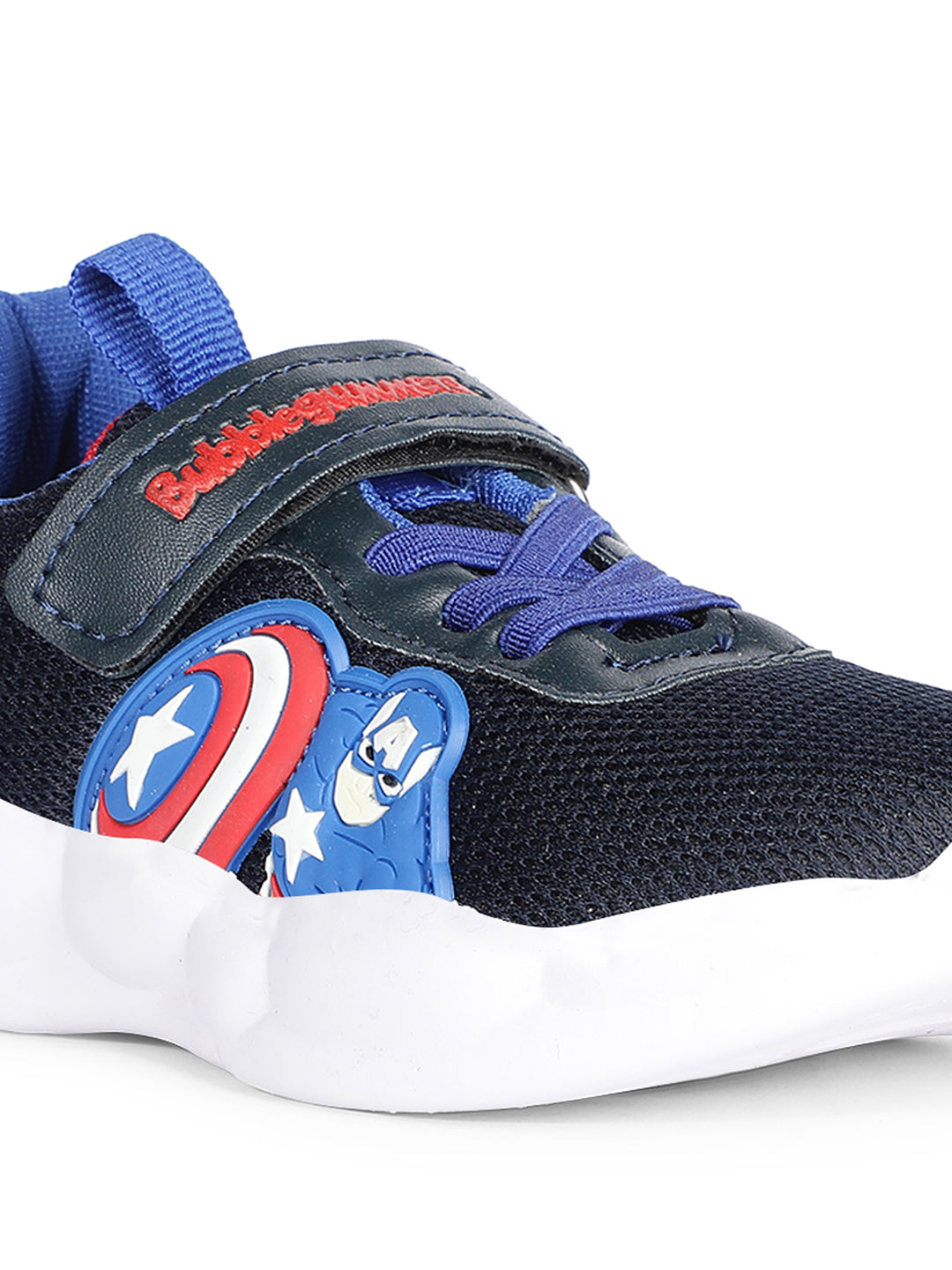 Bubblegummers Boys Casual Velcro Strap Shoes - Navy Blue - View 5