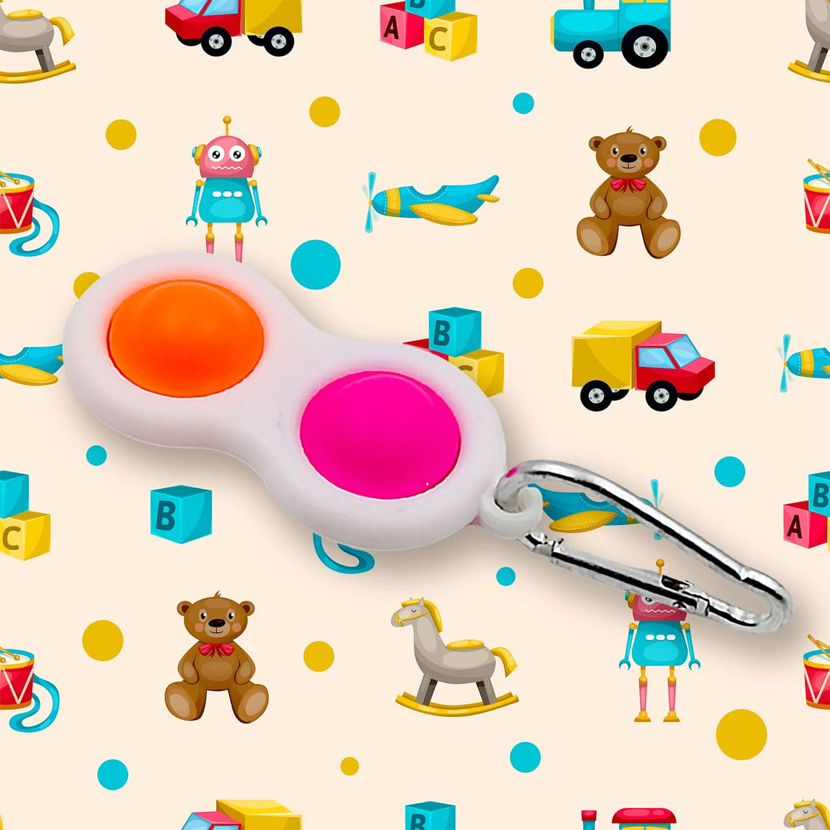 Simple Dimple Fidget Toy Mini Keychain HP DD