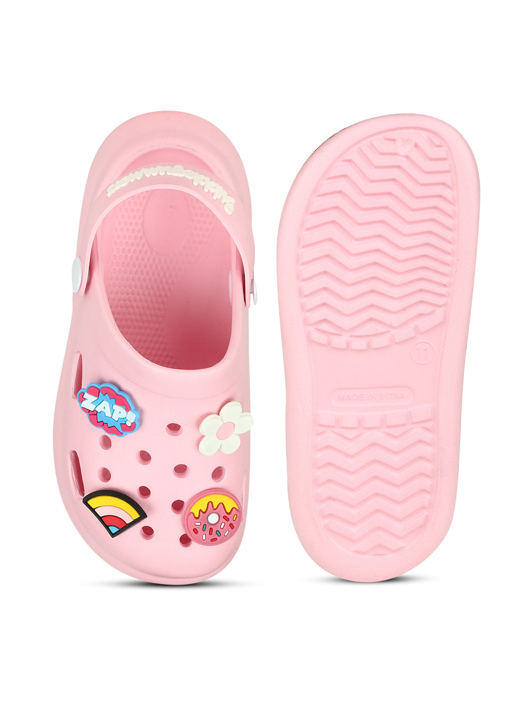 Bubblegummers Girl's Pink Casual Clog Sandal - Pink - View 4