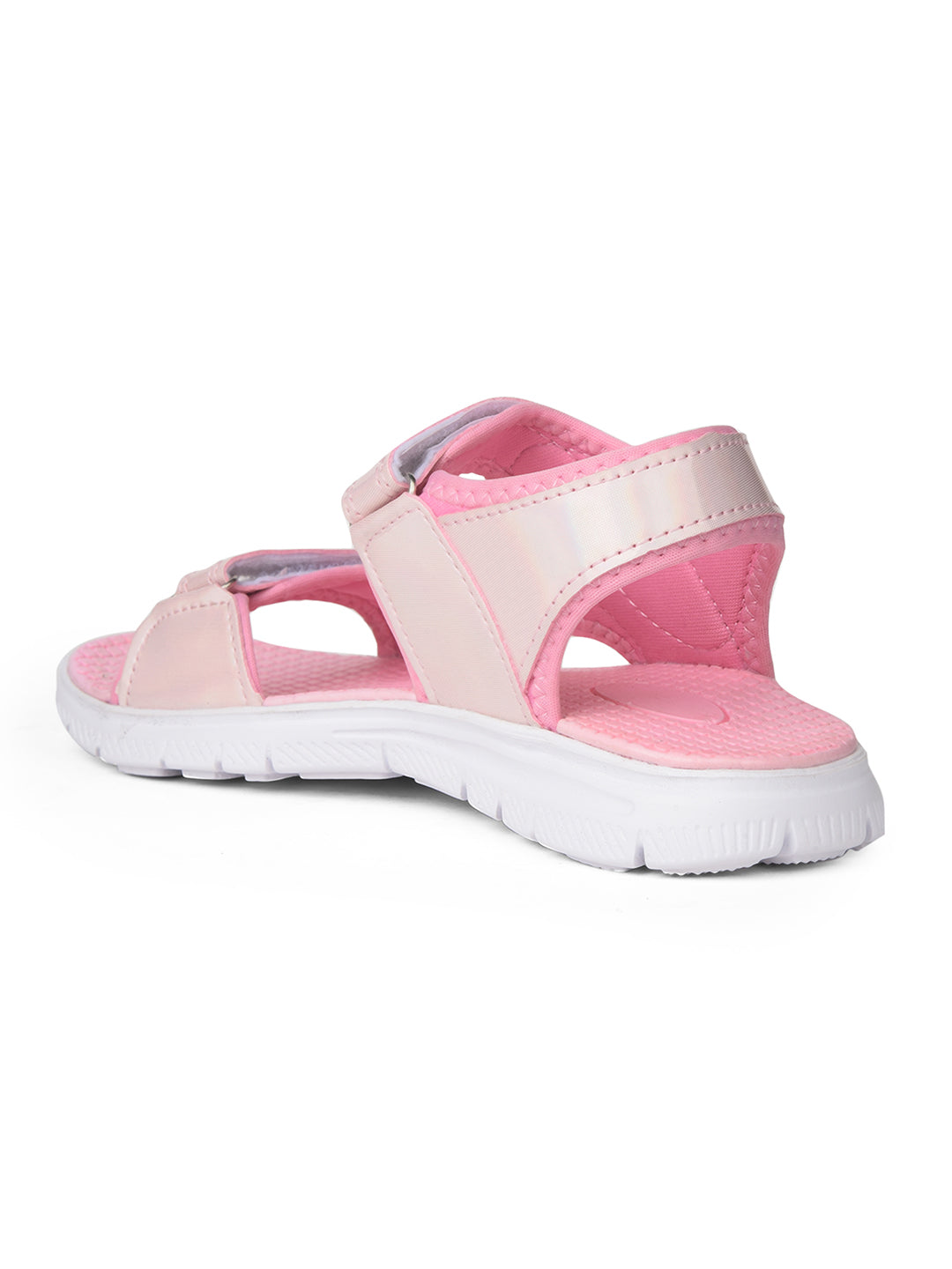 Bubblegummers Girl's Pink Velcro Strap Sporty Sandal - Pink - View 3