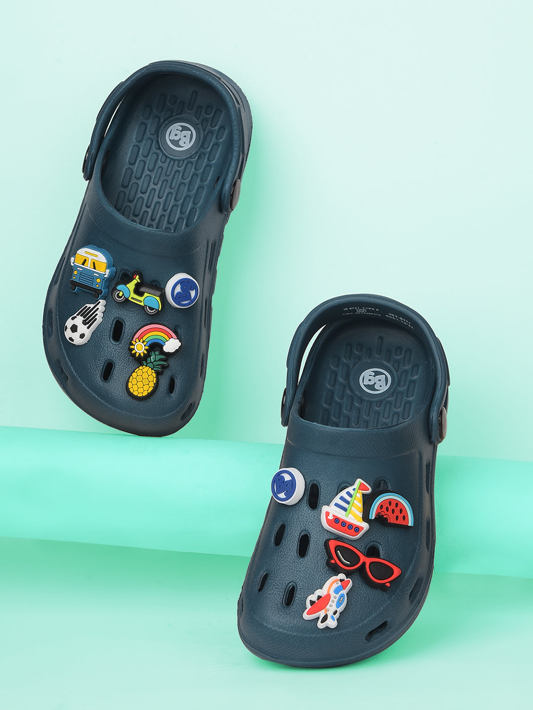 Bubblegummers Kids Unisex Navy Blue Casual Clog Sandal - Navy Blue - View 6