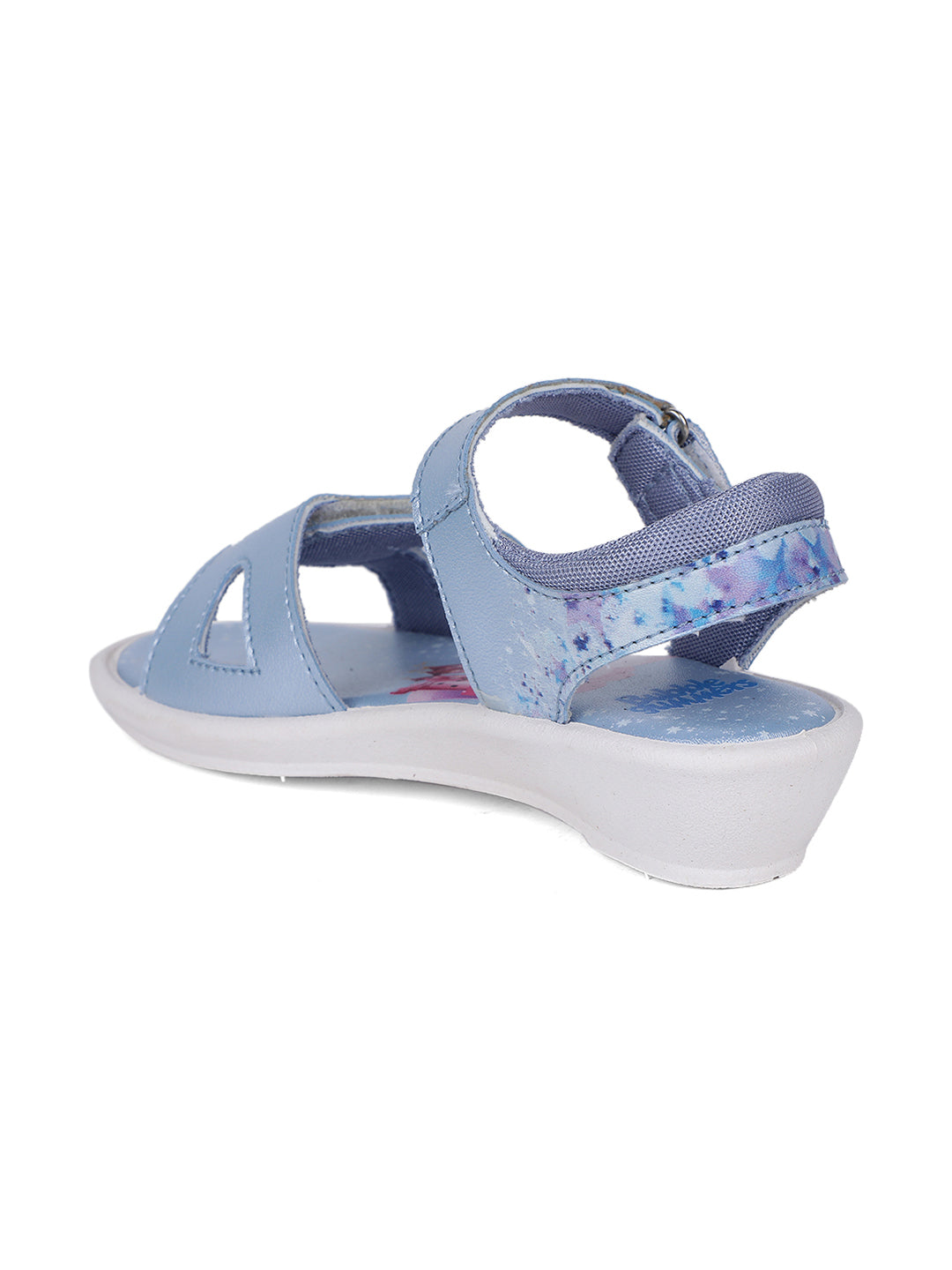 Bubblegummers Girl's Light Blue Flat Sandal With Buckle Closure - Light Blue - View 2