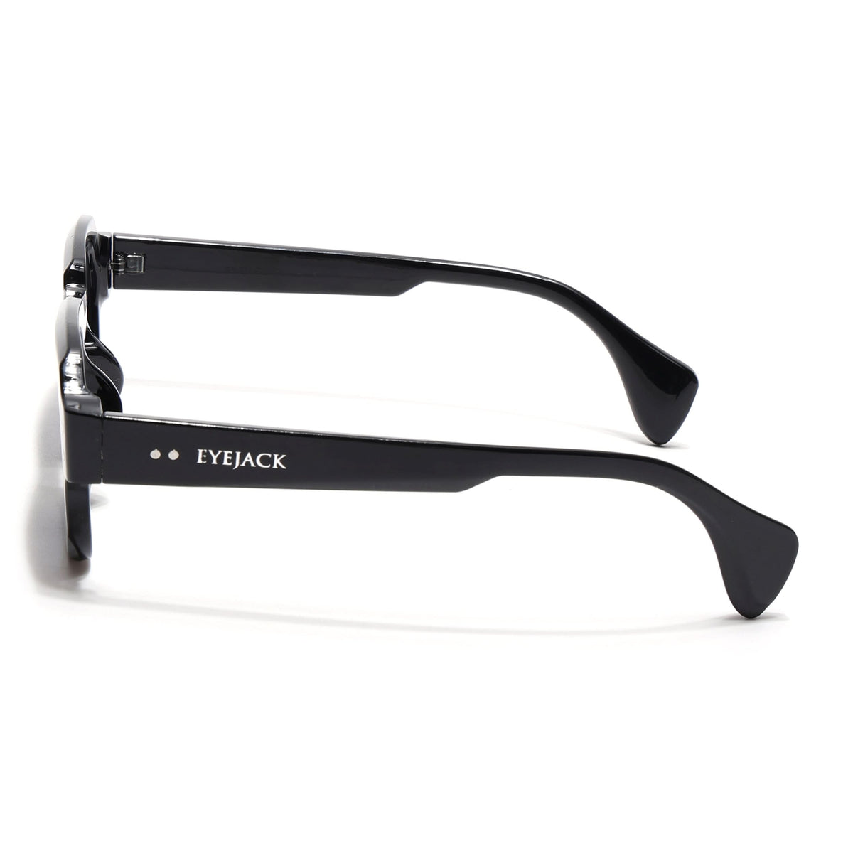 Milan Black Round Sunglasses for Men and Women - Style L990 - view 6