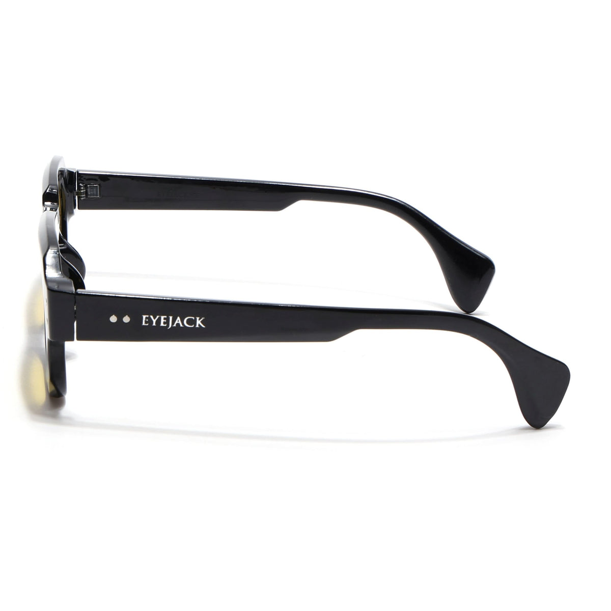 Milan Black Round Sunglasses for Men and Women - Style L991 - view 5