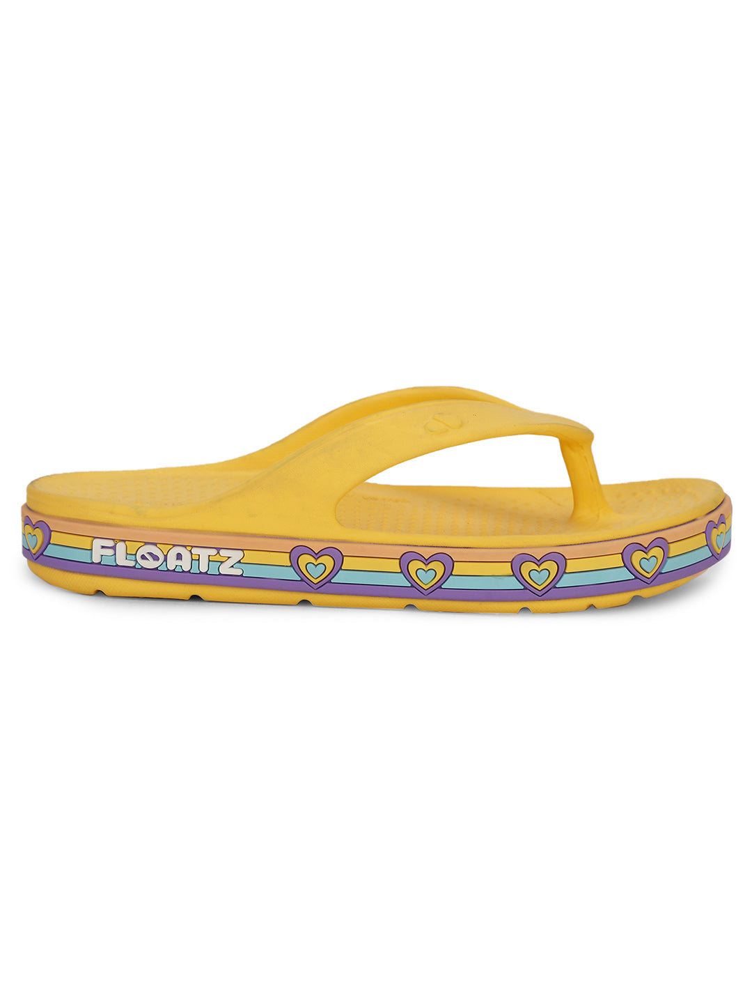 Floatz Girl's Yellow Casual Flip-Flop - Yellow - View 2
