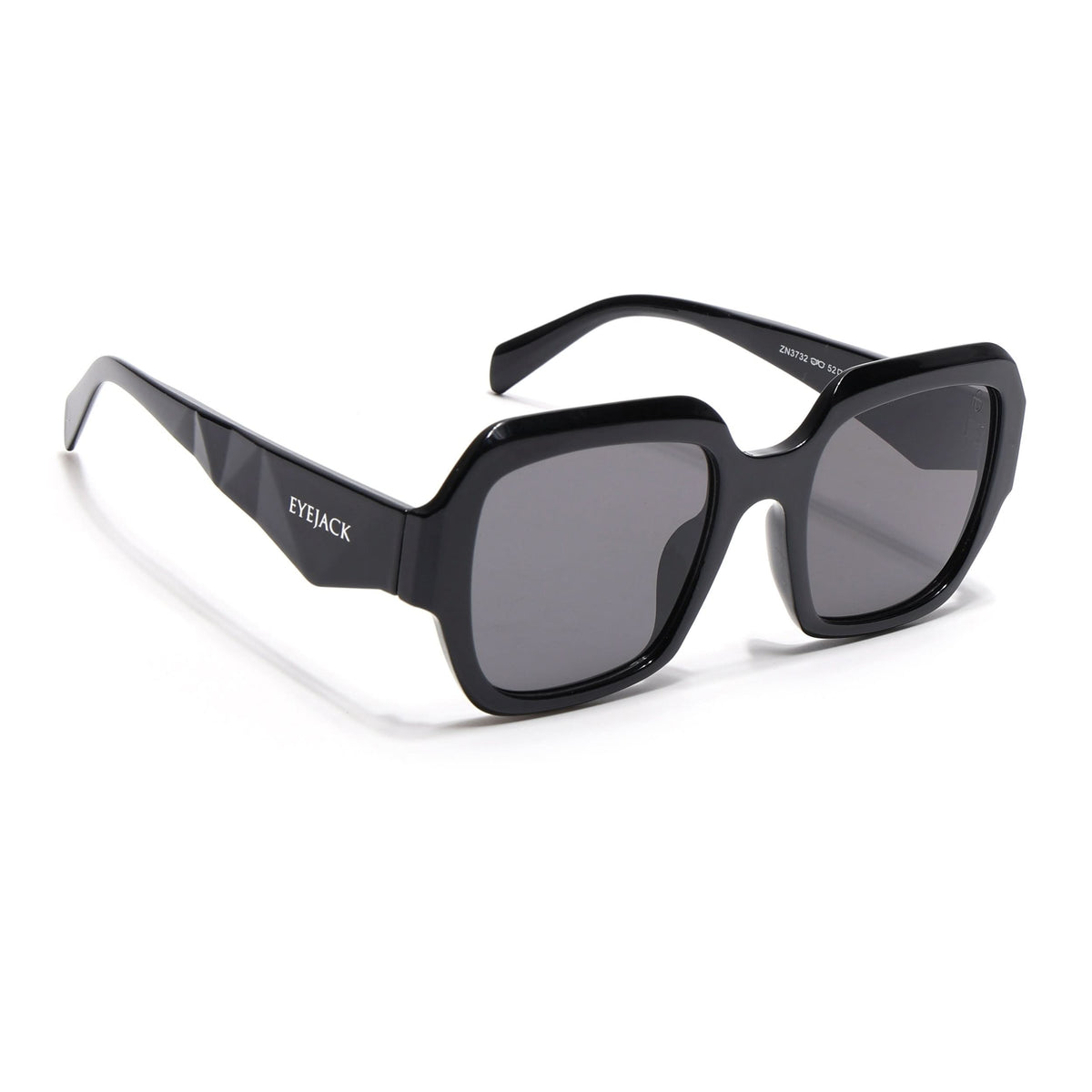 Eyejack Black Oversize Sunglasses for Men and Women - Style L994 - view 1