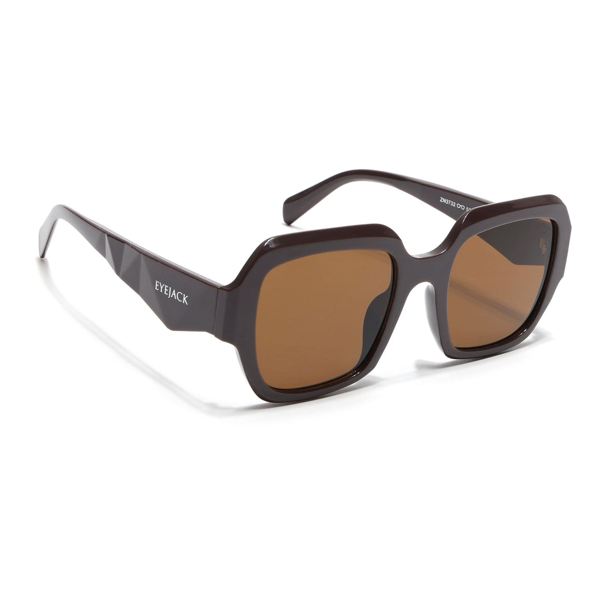 Eyejack Brown Oversize Sunglasses for Men and Women - view 1