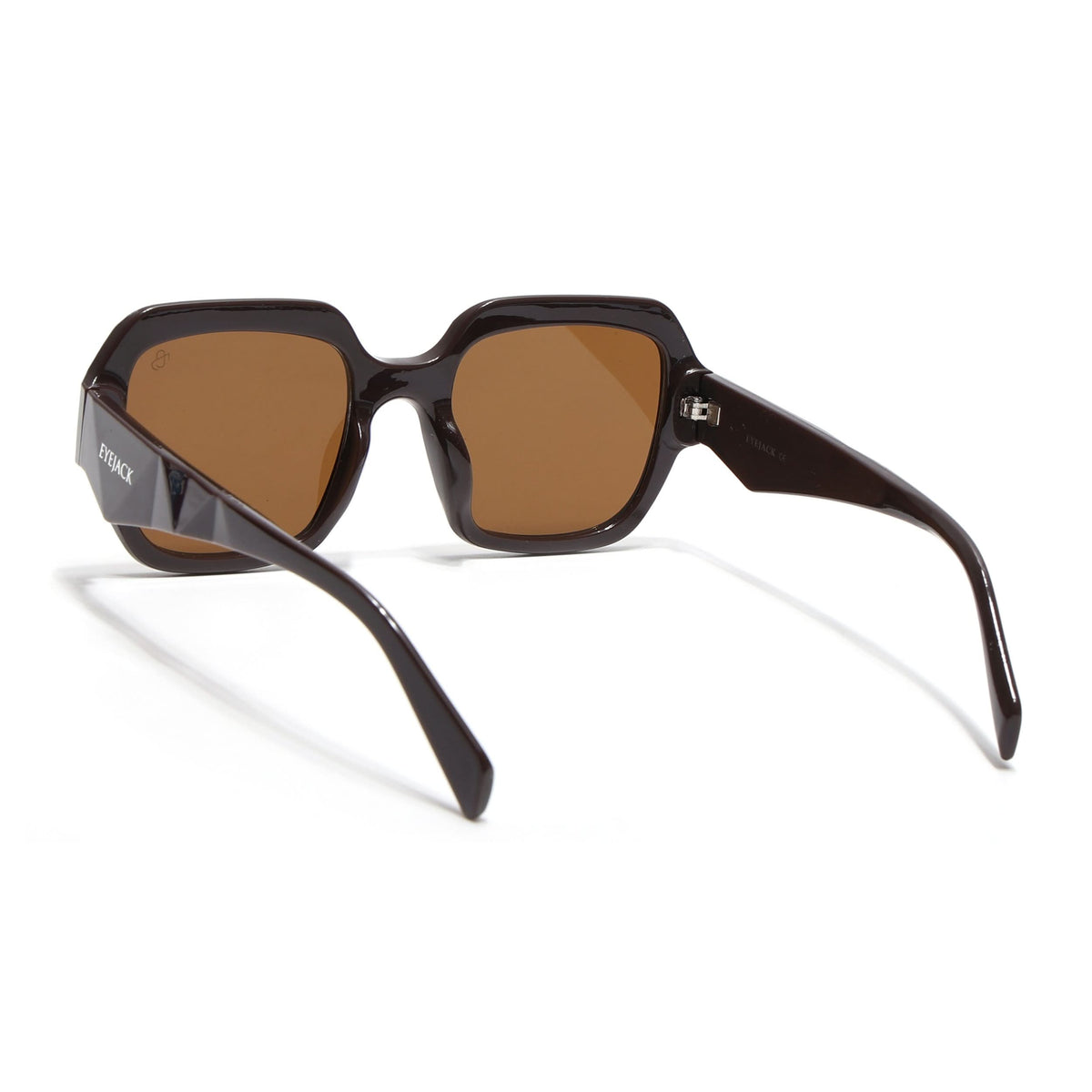 Eyejack Brown Oversize Sunglasses for Men and Women - view 4