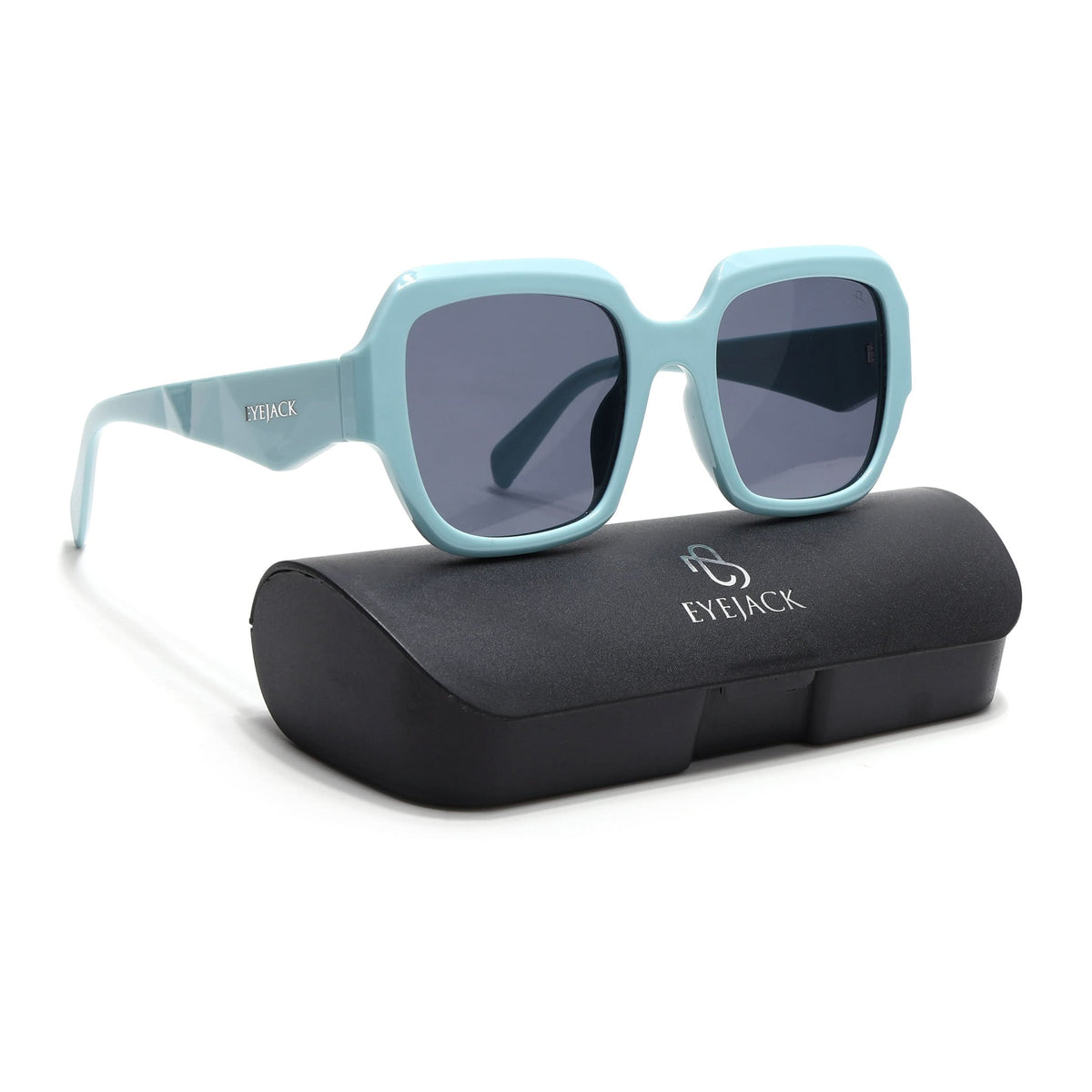 Eyejack Sky Blue Oversize Sunglasses for Men and Women - view 7