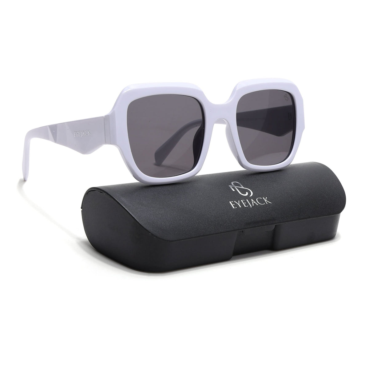 Eyejack White Oversize Sunglasses for Men and Women - view 6