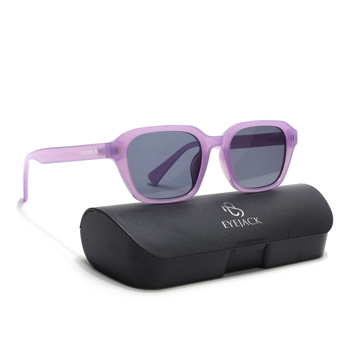 Eyejack Purple Square Sunglasses for Men and Women - view 8