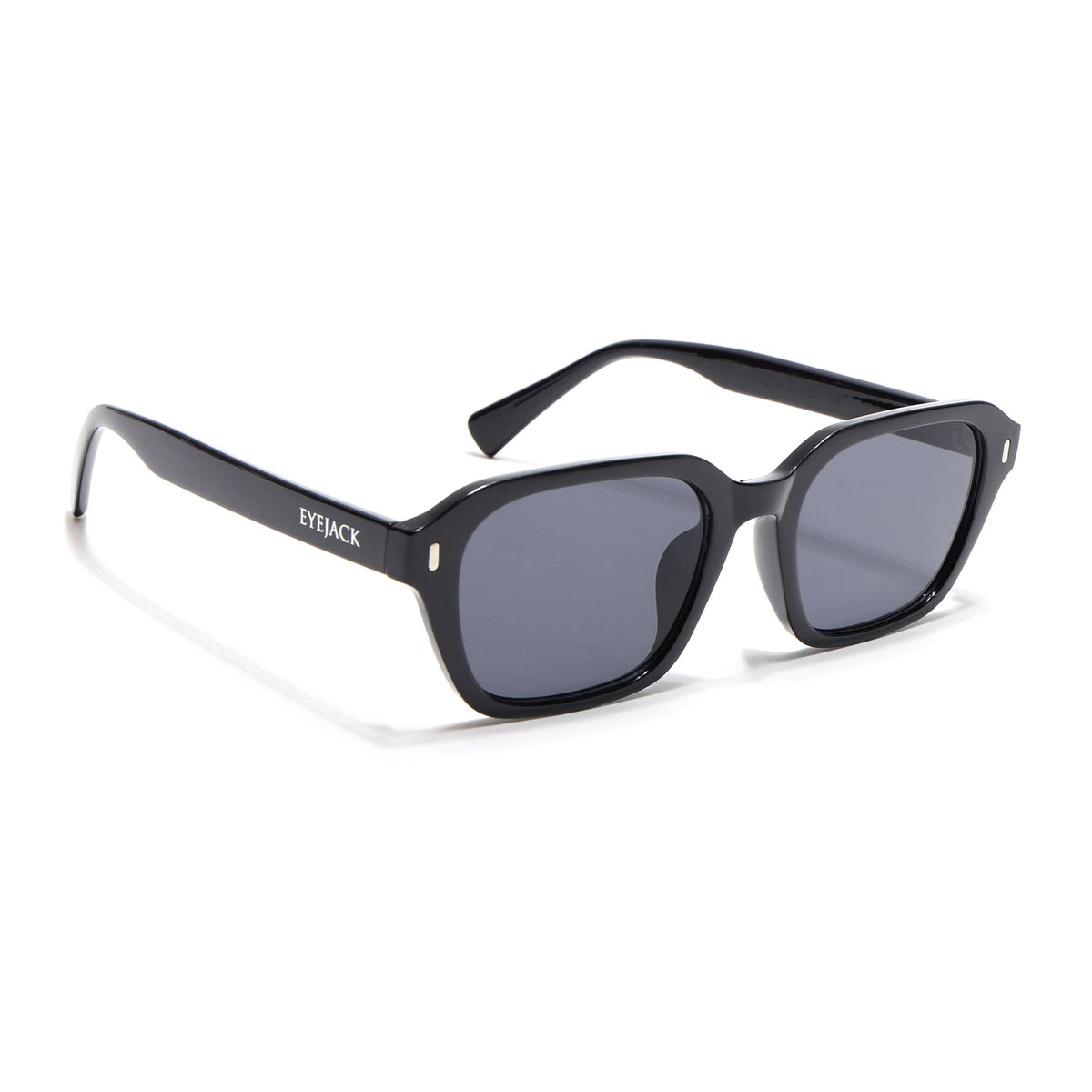 Eyejack Black Square Sunglasses for Men and Women - Style L999 - view 2