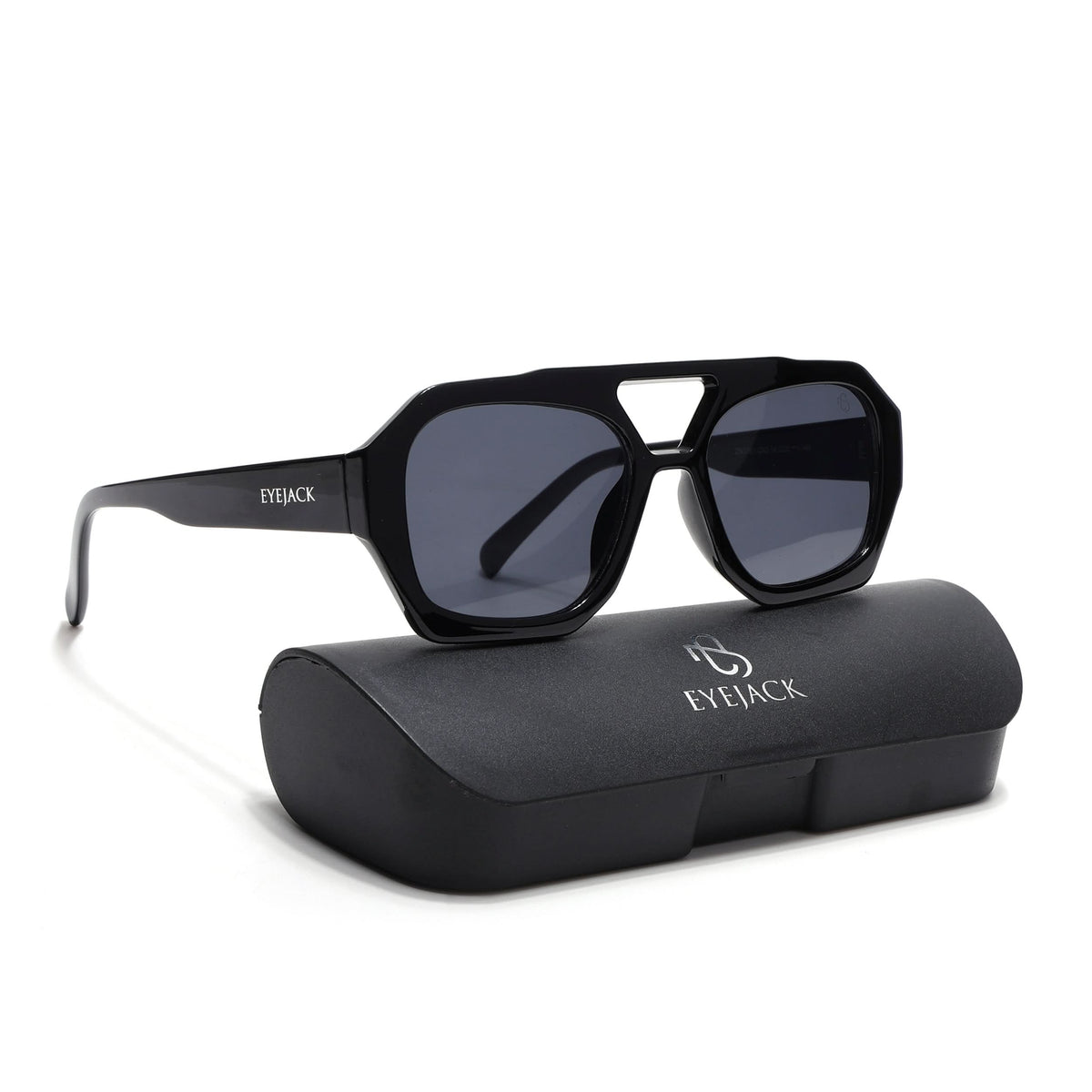 Eyejack Black Wayfarer Sunglasses for Men and Women - Style 1003 - view 8