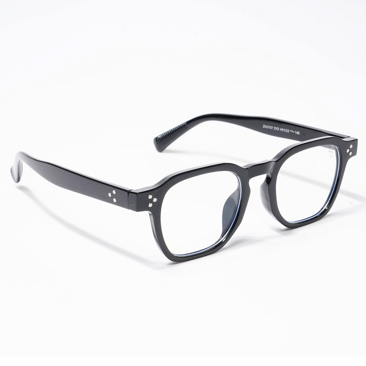 Eyejack Shine Black Square Eyeglasses for Men and Women - Style L521 - view 1