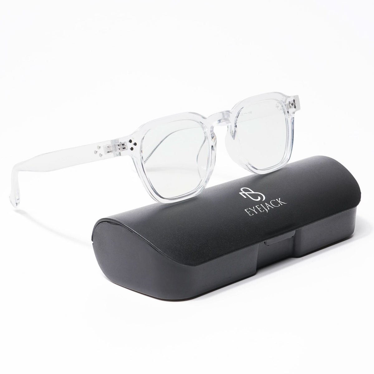 Eyejack Transparent Square Eyeglasses for Men and Women - view 5