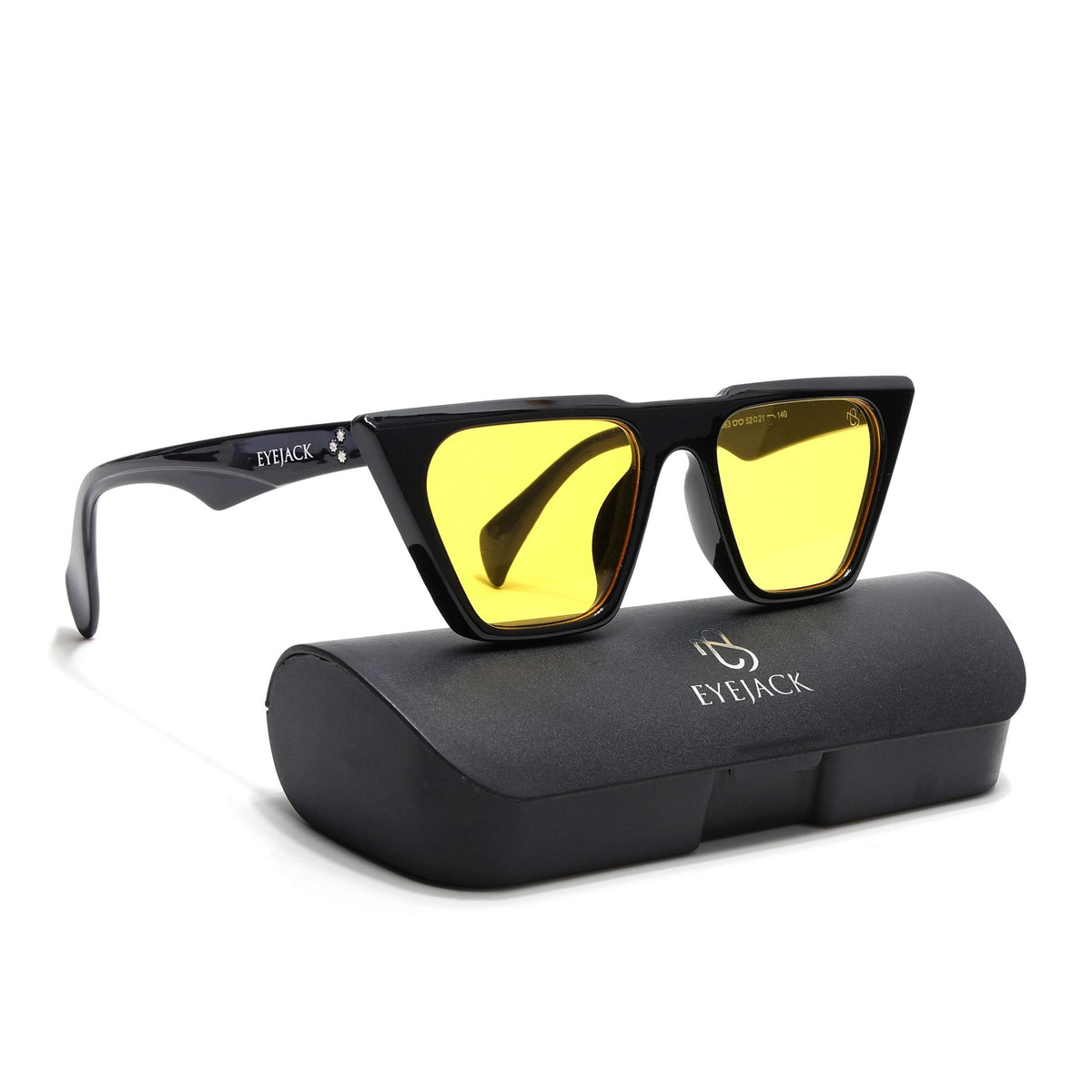 Eyejack Black Cateye Sunglasses for Men and Women - Style 1016 - view 8