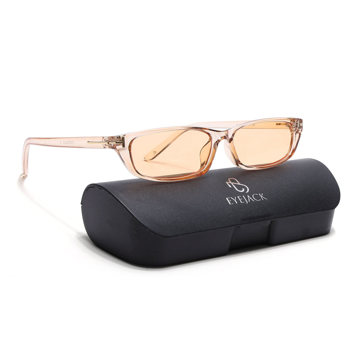 Eyejack Orange Rectangle Sunglasses for Men and Women - Style 1022 - view 8