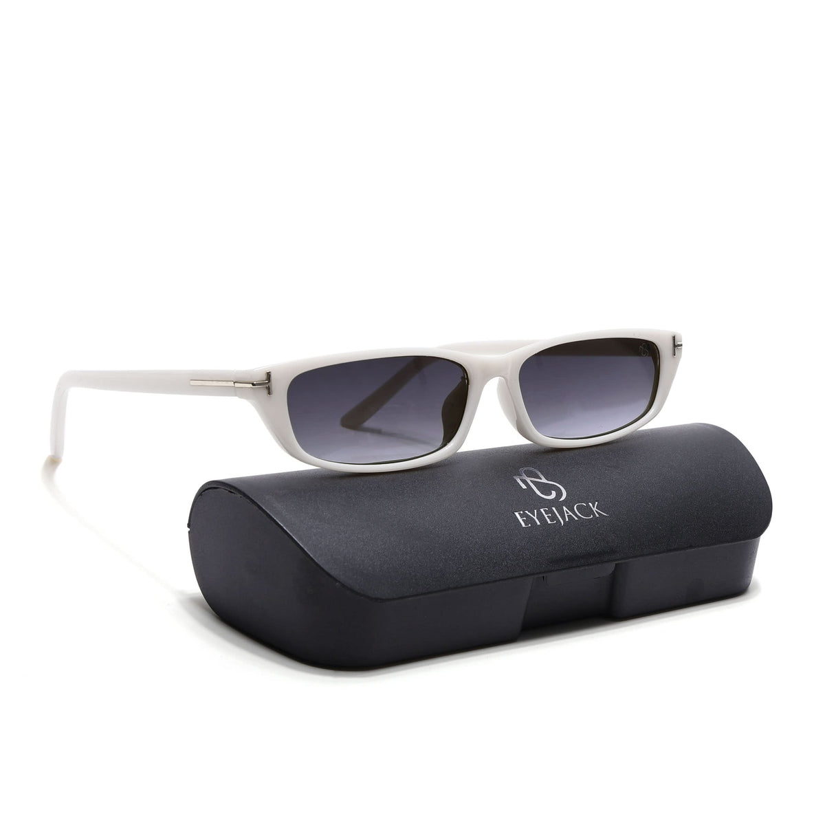 Eyejack White Rectangle Sunglasses for Men and Women - Style 1023 - view 8