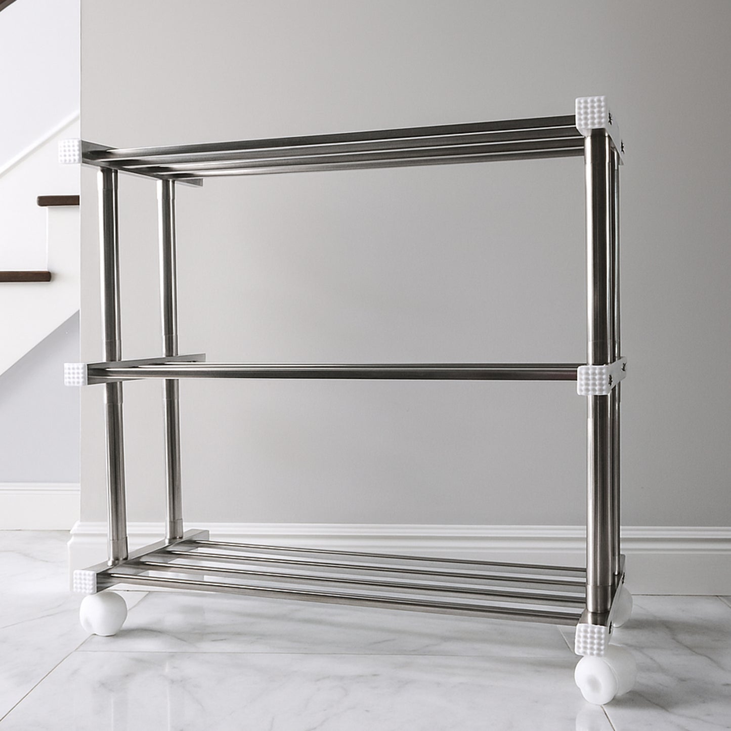Supermom Stainless Steel Multipurpose Shoe  Storage Rack - (1 Pc)