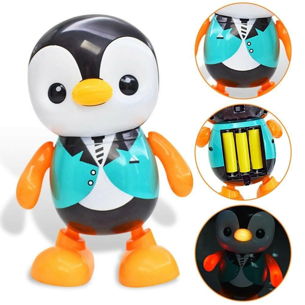Dancing Penguin Toy Robot with Lightning Swinging Arms - HalfPe