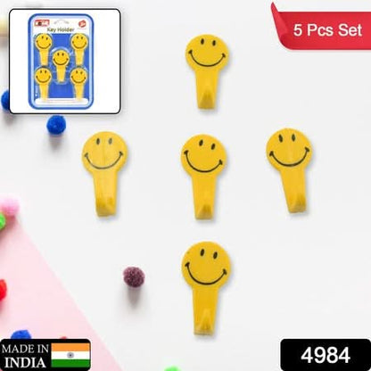 4 Pc Adhesive Wall Hooks – Strong Self-Adhesive Hooks for Keys & Household Items