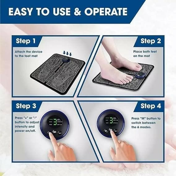 EMS Foot Massager Mat Electric - Pain Relief for Legs & Feet - HalfPe